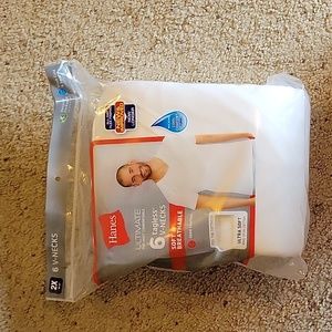 Mens Hanes vneck white shirts